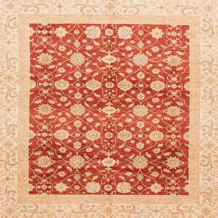 Square Machine Washable Abstract Orange Red Rug, wshabs4050