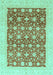 Oriental Turquoise Modern Rug, abs4050turq