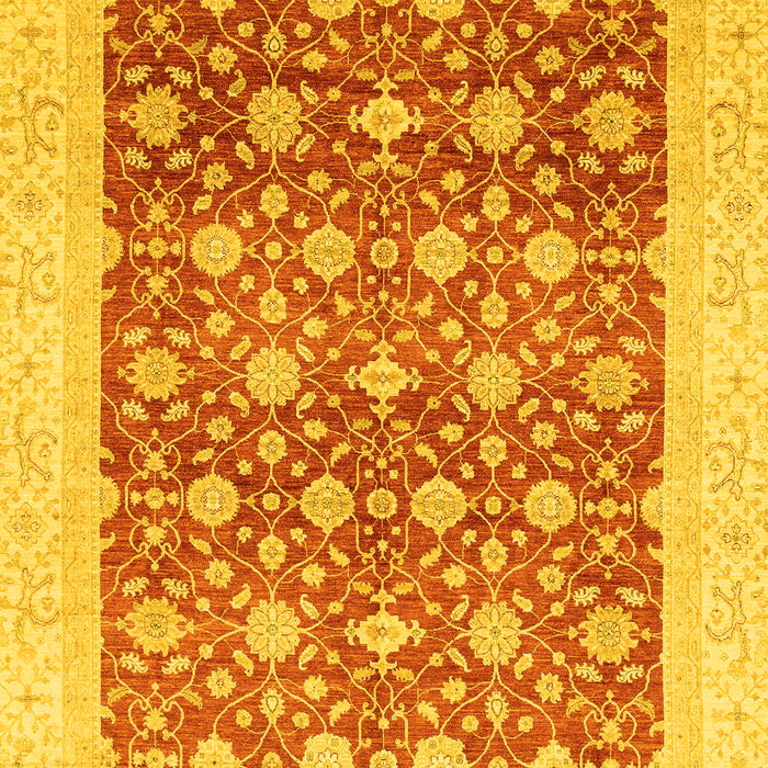 Machine Washable Oriental Yellow Modern Rug, wshabs4050yw