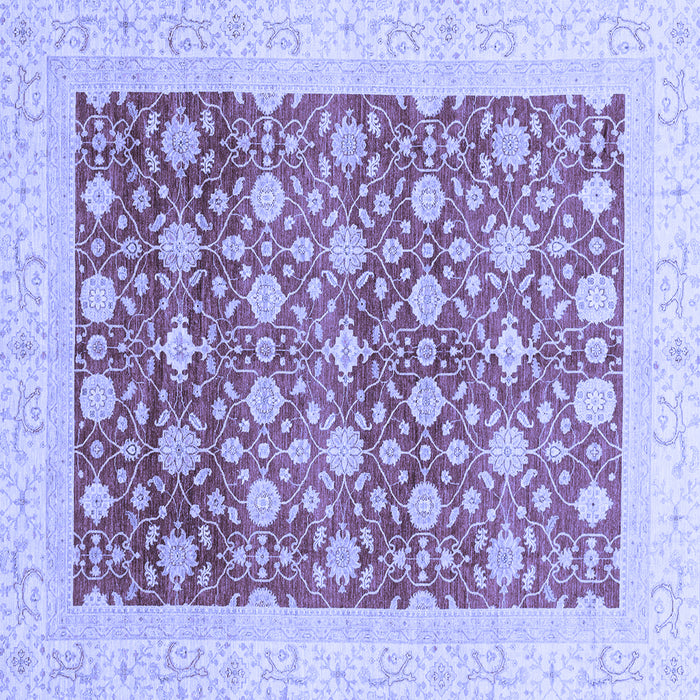 Square Machine Washable Oriental Blue Modern Rug, wshabs4050blu