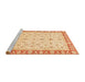 Sideview of Machine Washable Abstract Orange Rug, wshabs4051