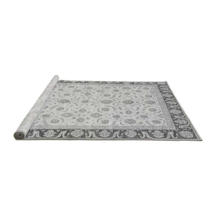 Sideview of Machine Washable Oriental Gray Modern Rug, wshabs4051gry