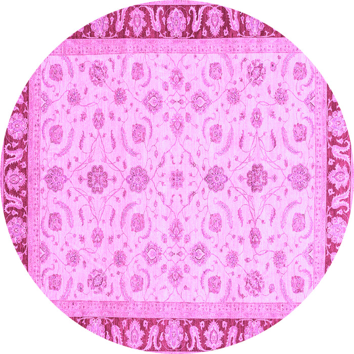 Round Oriental Purple Modern Rug, abs4051pur