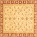 Square Oriental Brown Modern Rug, abs4051brn