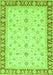 Machine Washable Oriental Green Modern Area Rugs, wshabs4051grn