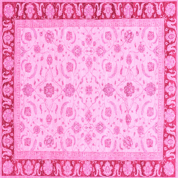 Square Oriental Pink Modern Rug, abs4051pnk