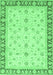 Machine Washable Oriental Emerald Green Modern Area Rugs, wshabs4051emgrn