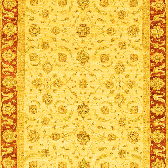 Machine Washable Oriental Yellow Modern Rug, wshabs4051yw