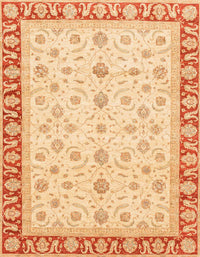 Machine Washable Abstract Orange Rug, wshabs4051