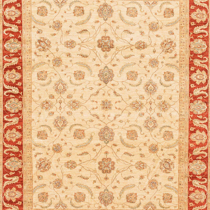 Machine Washable Abstract Orange Rug, wshabs4051