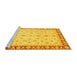 Sideview of Machine Washable Oriental Yellow Modern Rug, wshabs4051yw