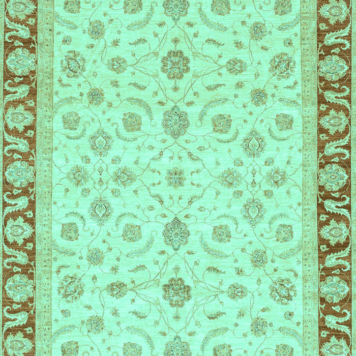 Machine Washable Oriental Turquoise Modern Area Rugs, wshabs4051turq