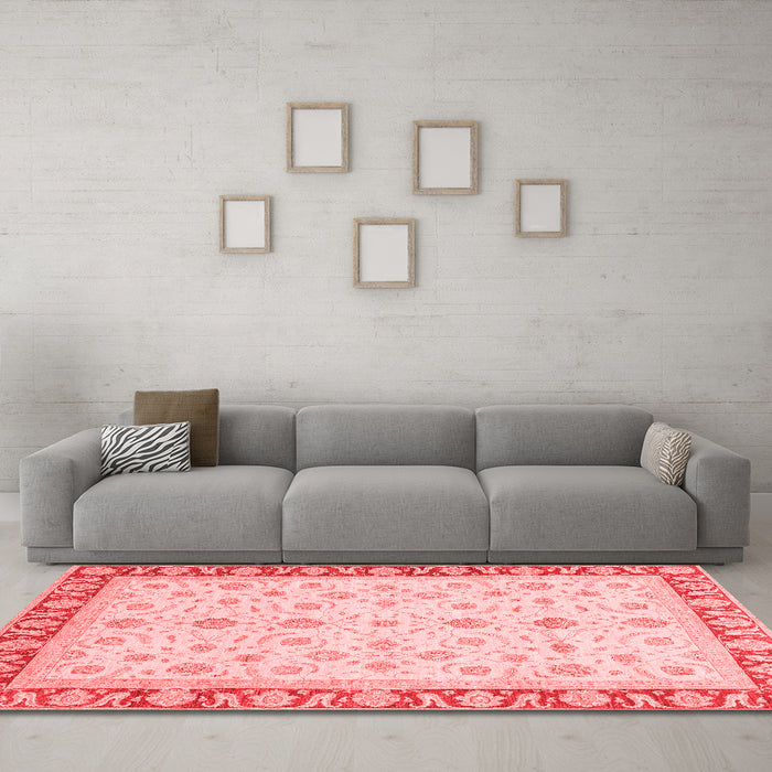 Modern Red Washable Rugs
