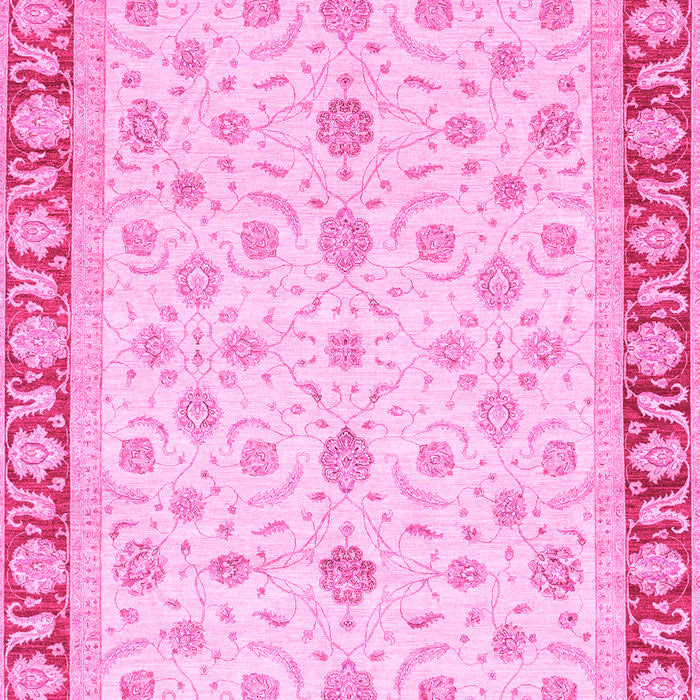 Machine Washable Oriental Pink Modern Rug, wshabs4051pnk