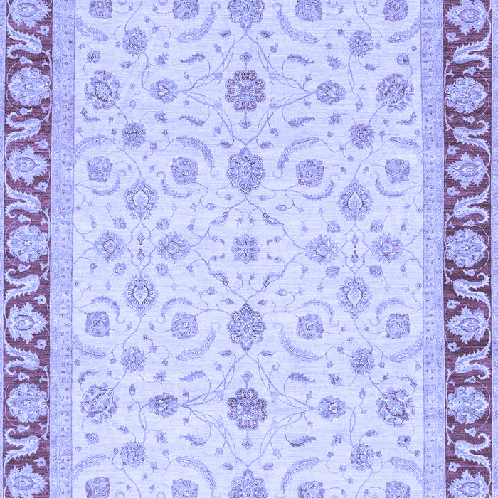 Machine Washable Oriental Blue Modern Rug, wshabs4051blu