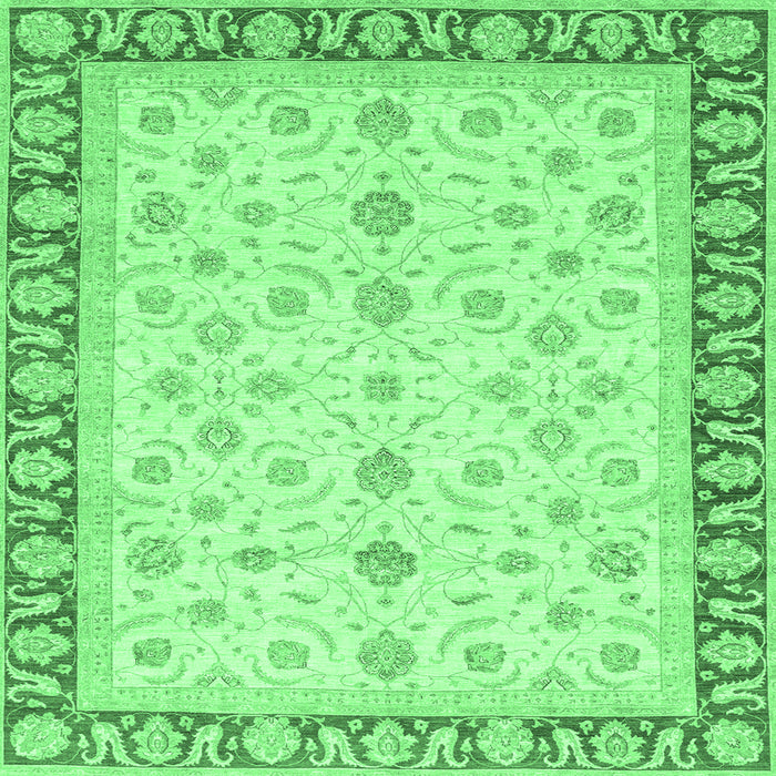 Square Oriental Emerald Green Modern Rug, abs4051emgrn