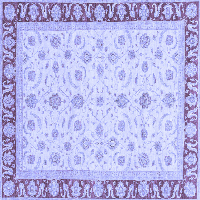 Square Machine Washable Oriental Blue Modern Rug, wshabs4051blu