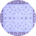 Round Oriental Blue Modern Rug, abs4051blu