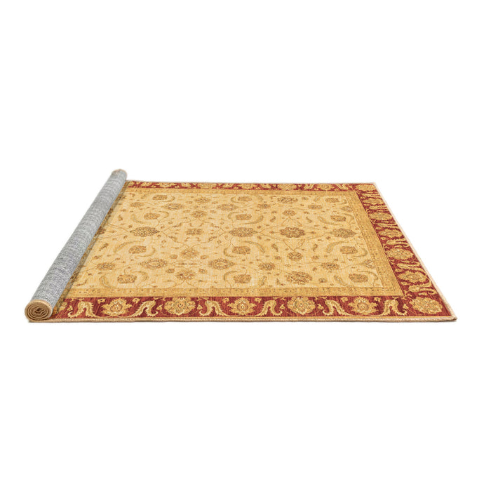 Sideview of Machine Washable Oriental Brown Modern Rug, wshabs4051brn