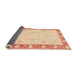 Sideview of Abstract Brown Gold Oriental Rug, abs4052