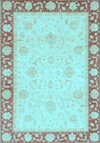 Oriental Light Blue Modern Rug, abs4052lblu