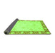 Sideview of Oriental Green Modern Rug, abs4052grn