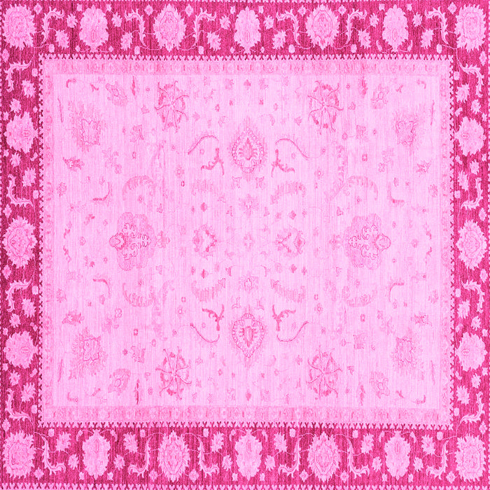 Square Oriental Pink Modern Rug, abs4052pnk