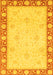 Machine Washable Oriental Yellow Modern Rug, wshabs4052yw