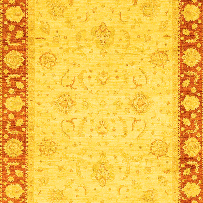 Machine Washable Oriental Yellow Modern Rug, wshabs4052yw