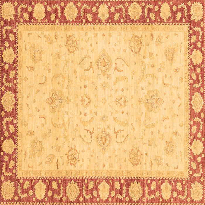 Square Oriental Brown Modern Rug, abs4052brn