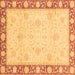 Square Oriental Brown Modern Rug, abs4052brn