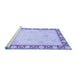 Sideview of Machine Washable Oriental Blue Modern Rug, wshabs4052blu