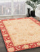 Machine Washable Abstract Brown Gold Rug in a Family Room, wshabs4052