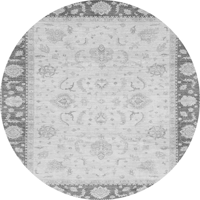 Round Oriental Gray Modern Rug, abs4052gry