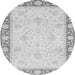 Round Oriental Gray Modern Rug, abs4052gry