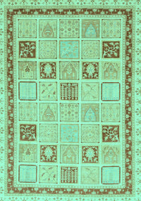 Oriental Turquoise Modern Rug, abs4053turq