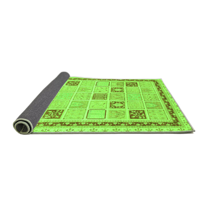 Sideview of Oriental Green Modern Rug, abs4053grn