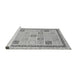 Sideview of Machine Washable Oriental Gray Modern Rug, wshabs4053gry