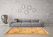 Machine Washable Oriental Brown Modern Rug in a Living Room,, wshabs4053brn