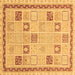 Square Oriental Brown Modern Rug, abs4053brn