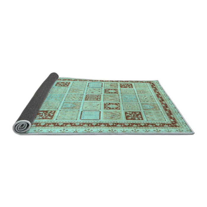 Sideview of Oriental Light Blue Modern Rug, abs4053lblu