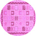 Round Oriental Purple Modern Rug, abs4053pur