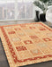 Abstract Orange Oriental Rug in Family Room, abs4053