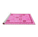 Sideview of Machine Washable Oriental Pink Modern Rug, wshabs4053pnk