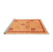 Sideview of Machine Washable Oriental Orange Modern Area Rugs, wshabs4053org