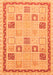 Machine Washable Oriental Orange Modern Area Rugs, wshabs4053org