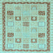 Square Oriental Light Blue Modern Rug, abs4053lblu