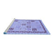 Sideview of Machine Washable Oriental Blue Modern Rug, wshabs4053blu