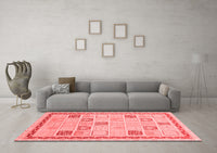 Machine Washable Oriental Red Modern Rug, wshabs4053red