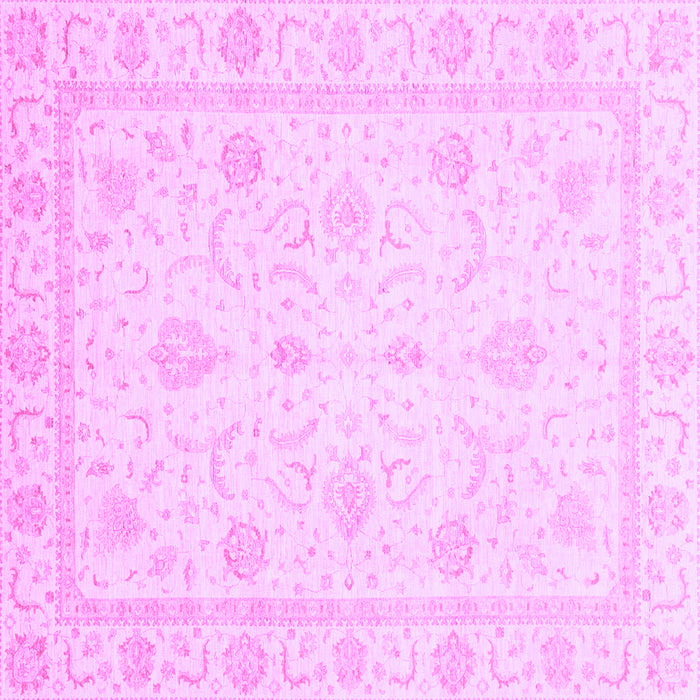 Square Machine Washable Oriental Purple Traditional Area Rugs, wshabs4054pur